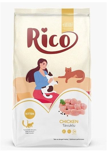 Rico Toyuq Ətli Pişik Balaları üçün Quru Yem 15 Kq ARZ-YEM-M010 — Bakı