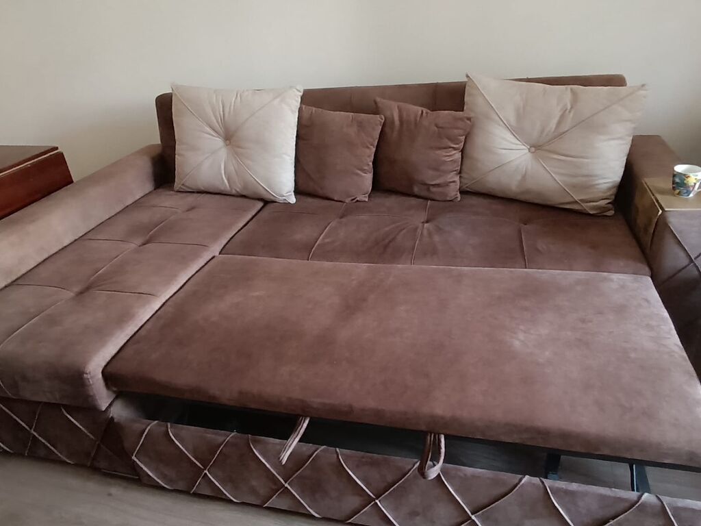 Künc divan – çevrilən və sandıqlı model - Forma: L-şəkilli künc divan — Divanlər, Digah (2)