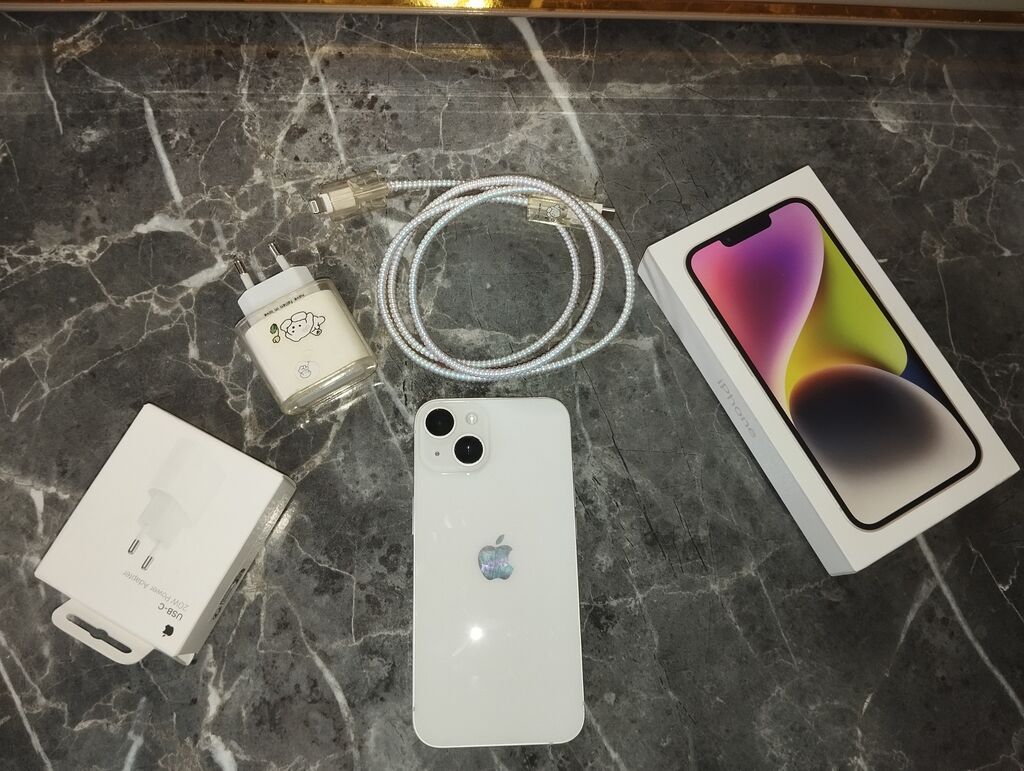IPhone 14, Ağ, Face ID — Apple iPhone, Digah (5)