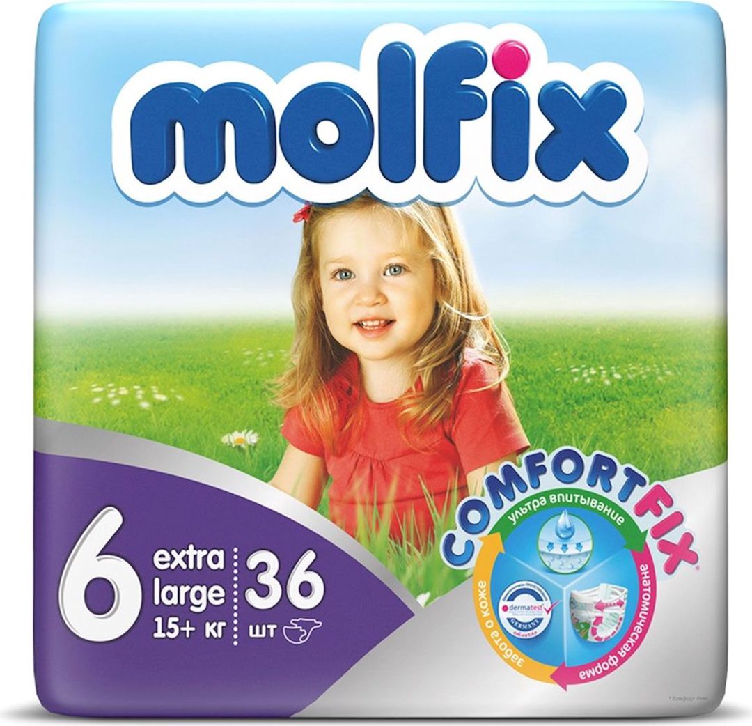 Uşaq bezi Molfix Jumbo Extra Large №6 16+kq 36 əd — Mallar, Bakı