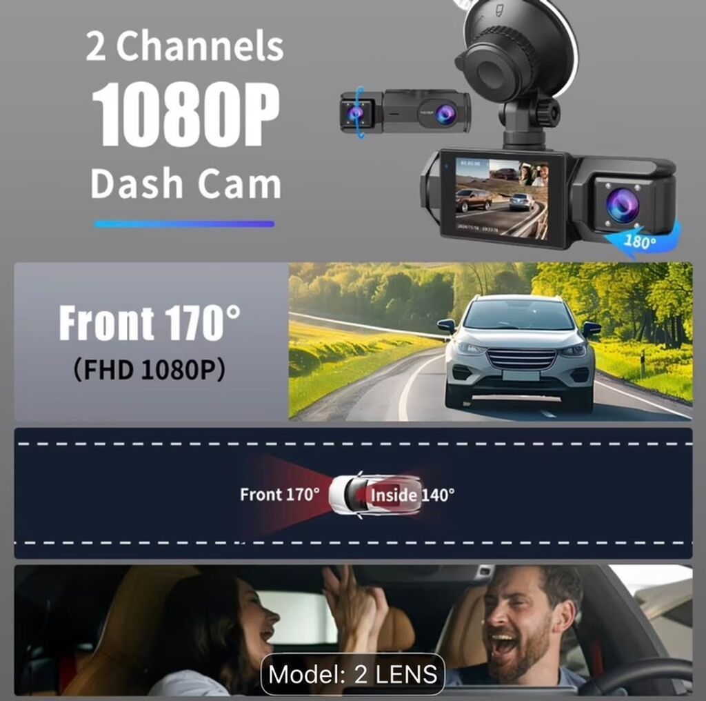Vidio registatır Foxgod C309 ikikanallı avto‑videoqeydiyyatçı — Video qeydediciləri, Gəncə (10)