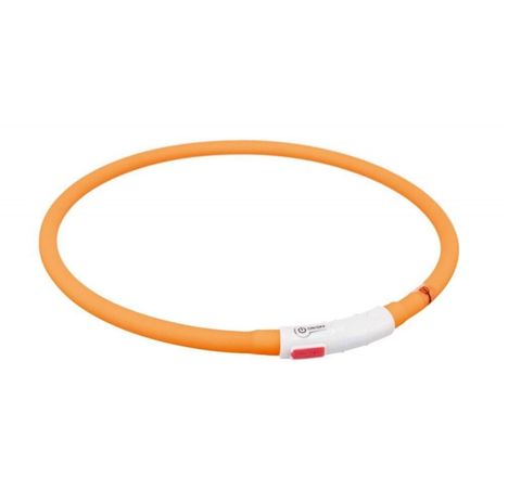 İtlər üçün yanıb-sönən boyunluq Trixie USB, siikon, 70 sm, narıncı — Bakı