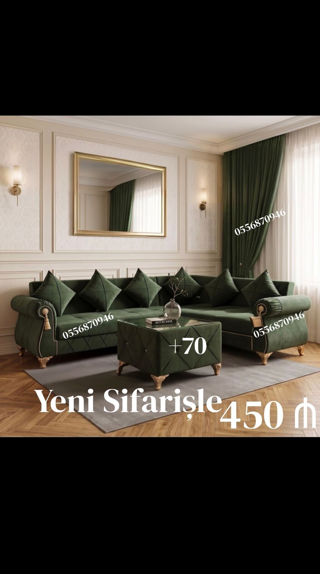 Künc divan, Yeni, Açılan, Bazalı, Parça, Ödənişli çatdırılma — Divanlər, Bakı (7)