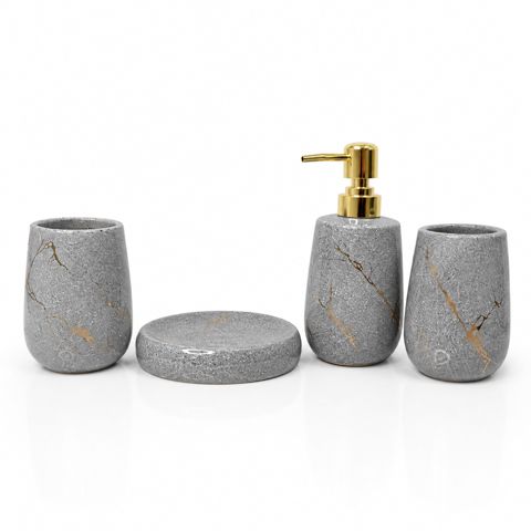 Hamam otağı dəsti 26748072, 300 ml, keramika, 4 əşya, boz — Bakı