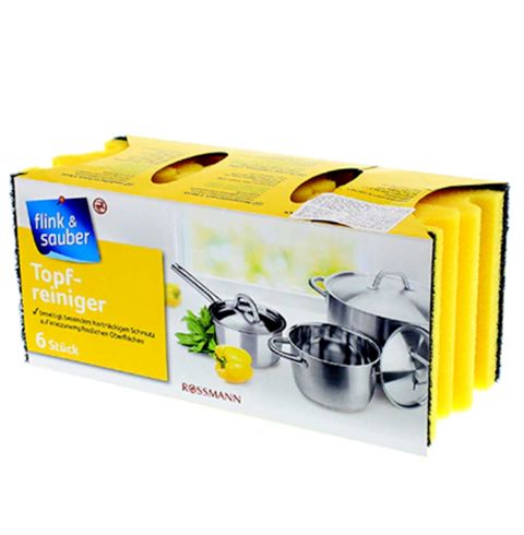 Süngər dəsti Flink & Sauber, 6 əd, sarı — Bakı