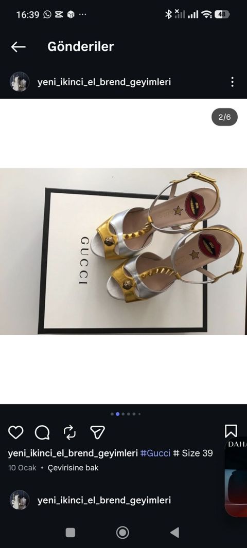 Gucci qadın platforma sandal – ölçü 39 - Model: Açıq burunlu — Bakı