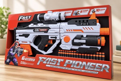 Blaster Fast Pioneer 2-in-1 Electric MK797, 8+ yaş, Ağ/Narıncı — Bakı