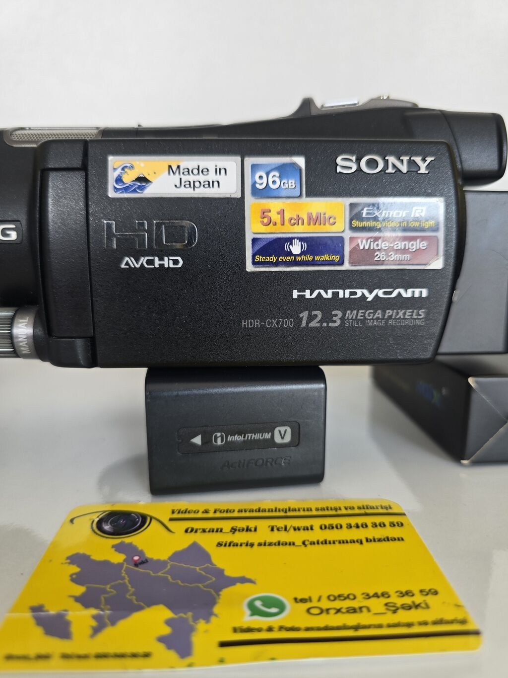 Sony HDR-CX700. üzərində 2 batareka adaptr və canta veriləcək. 96 gb — Video kamera, Şəki (7)