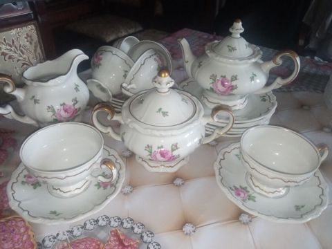 Çay dəsti, rəng - Ağ, Farfor, Weimar, Almaniya — Bakı