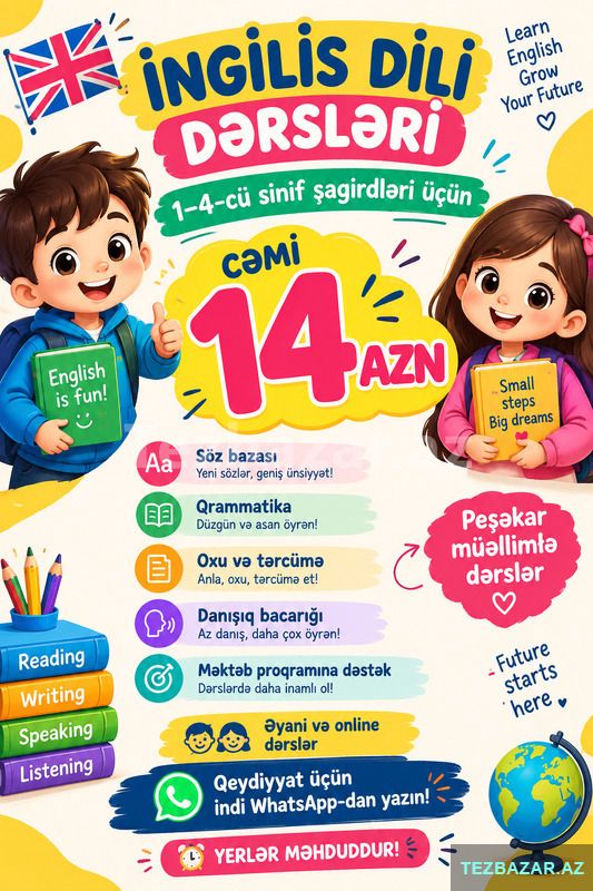İngilis dili dərsləri — Təlim, kurslar, Bakı