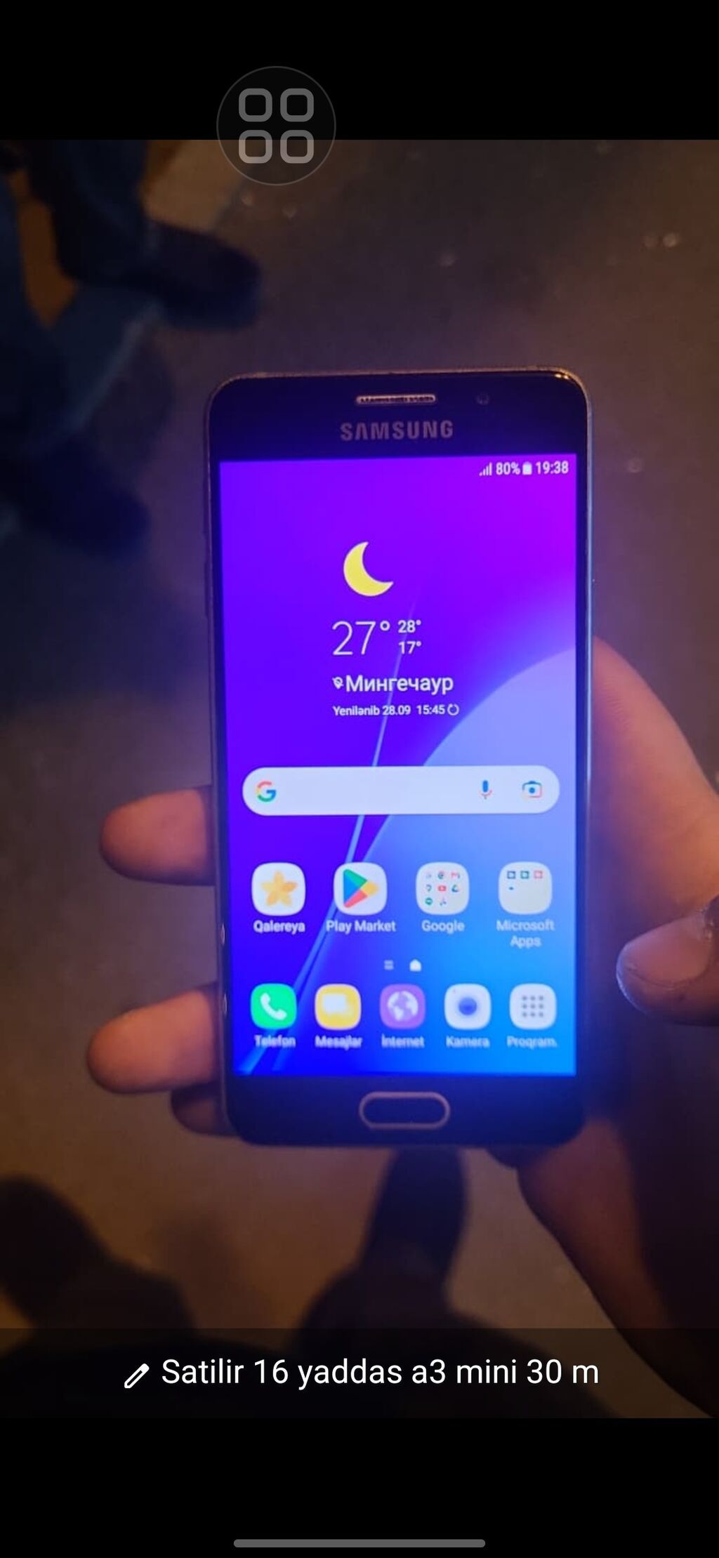 Samsung Galaxy A3, 16 GB, rəng - Qara, İki sim kartlı — Samsung, Gəncə (3)