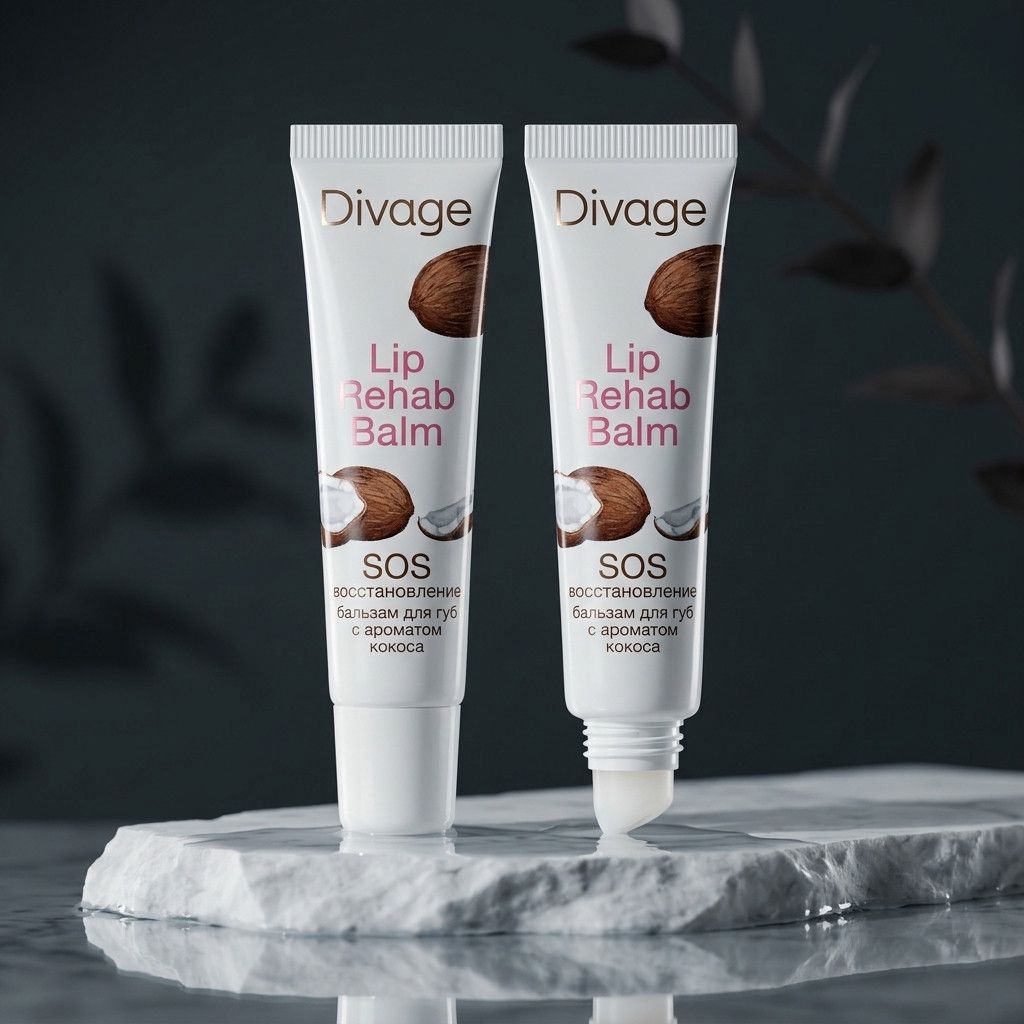 Dodaq balzamı Divage Lip Rehab Balm SOS Kokos, 12 ml — Mallar, Bakı (3)