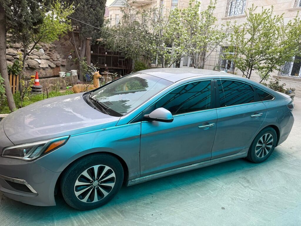 Hyundai Sonata sedan - Kuzov: 4 qapılı sedan, gümüşü rəng - Təkərlər — Avtomobillər, Xırdalan (2)