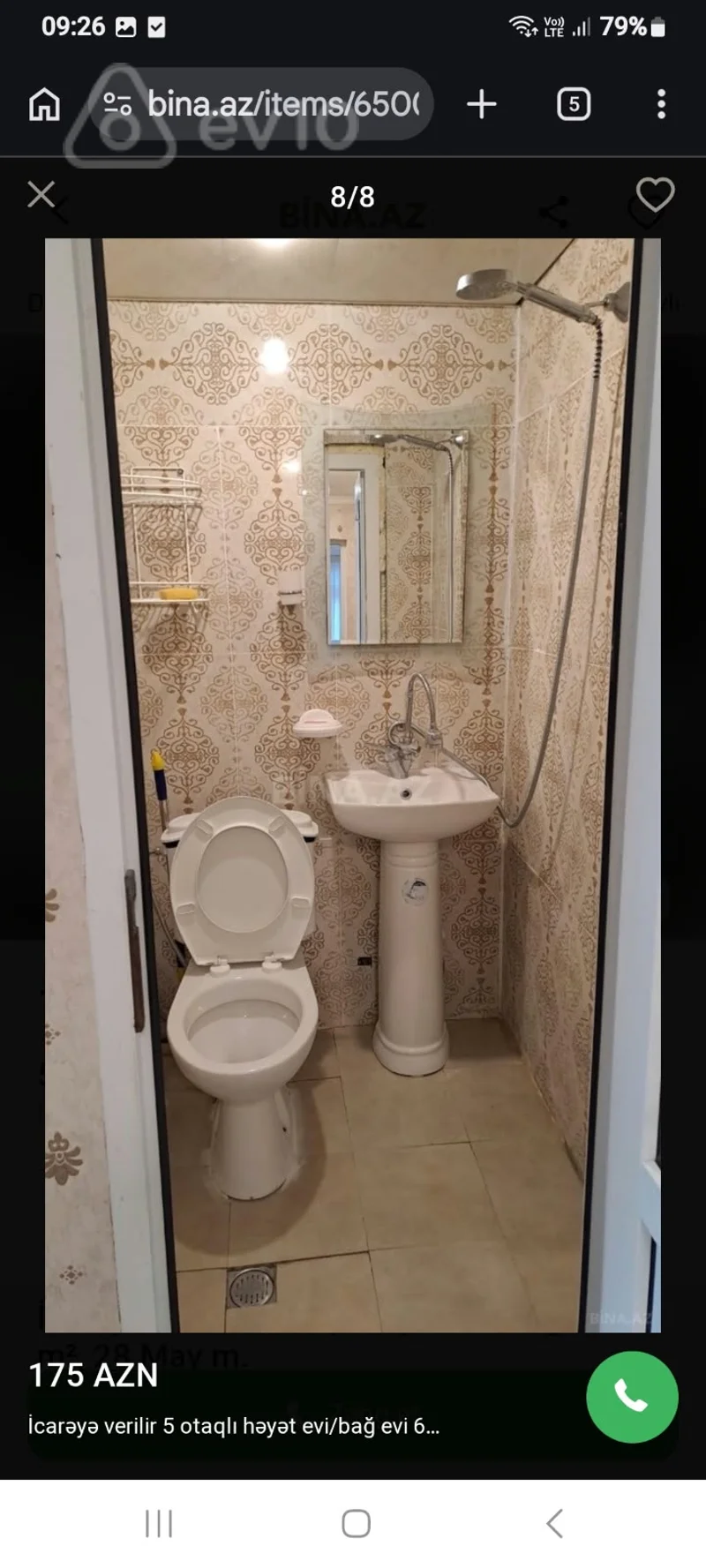 5 otaqlı həyət evi, 66 m², 28 mayin 2ci cixisi — kirayə — Ev, villa, Bakı (4)