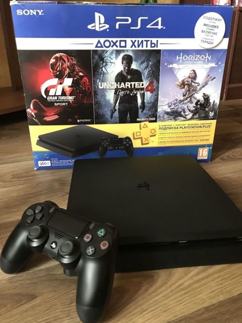 Sony PlayStation 4 (PS4) Slim oyun konsolu – “Хиты” toplusu — Qobu