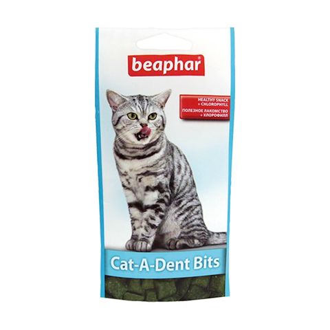 Pişiklər üçün yem əlavəsi Beaphar Cat-A-Dent Bits, dişlərin təmizlənməsi üçün, 35 q — Bakı