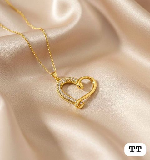 Qadın boyunbağı Golden Love Outline grm-002, polad — Bakı