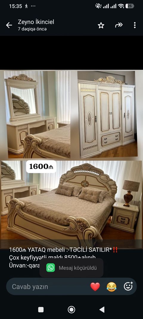 1600₼ Yataq mebeli Satılır*‼ Çox keyfiyyətli maldı — Bakı