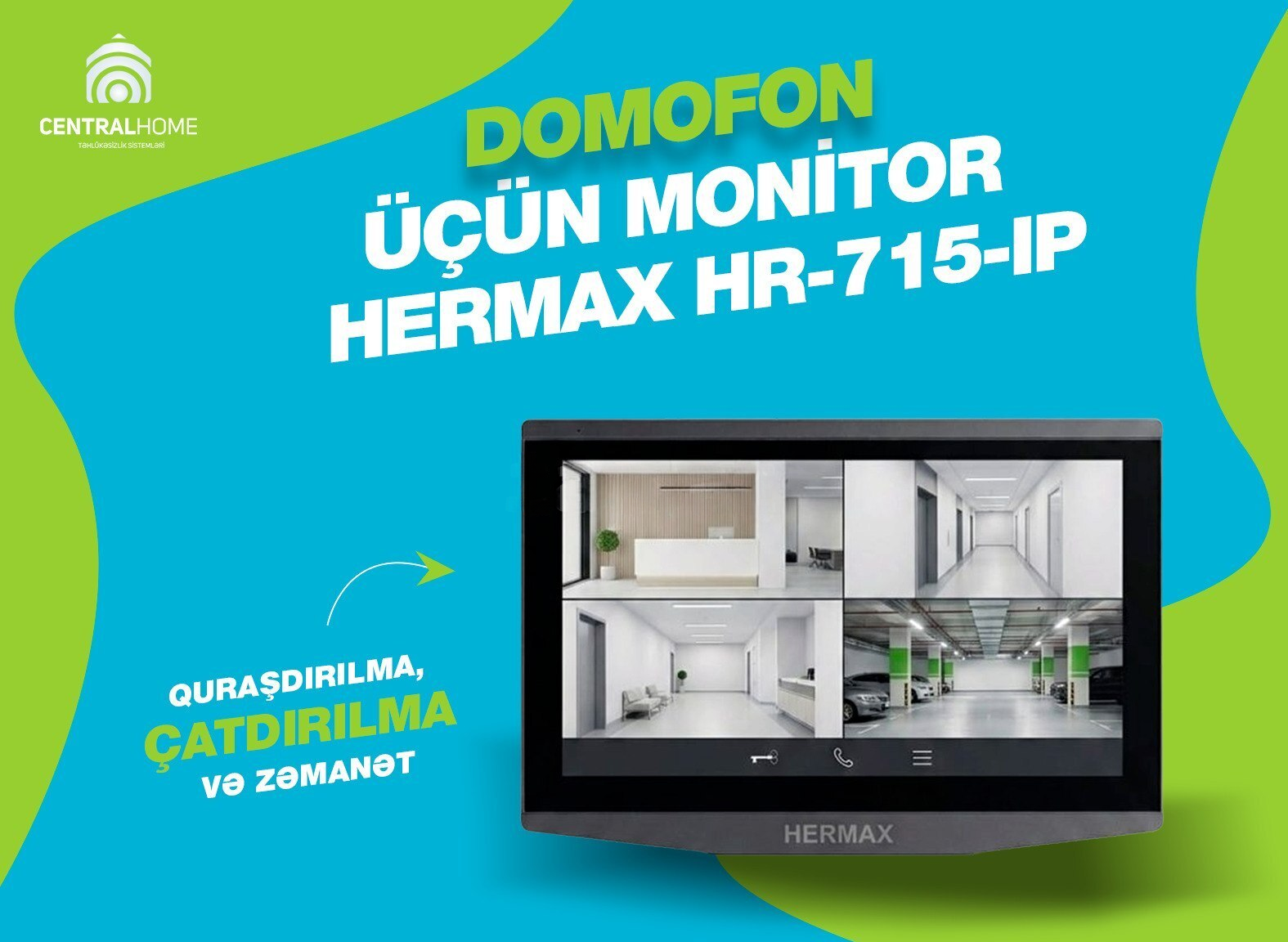 Video domofon monitoru Hermax HR-715M-FHD — Bakı