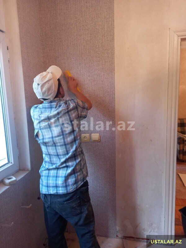 Polun yonulub laklanması — Döşəmə və tavan işləri, Bakı (6)