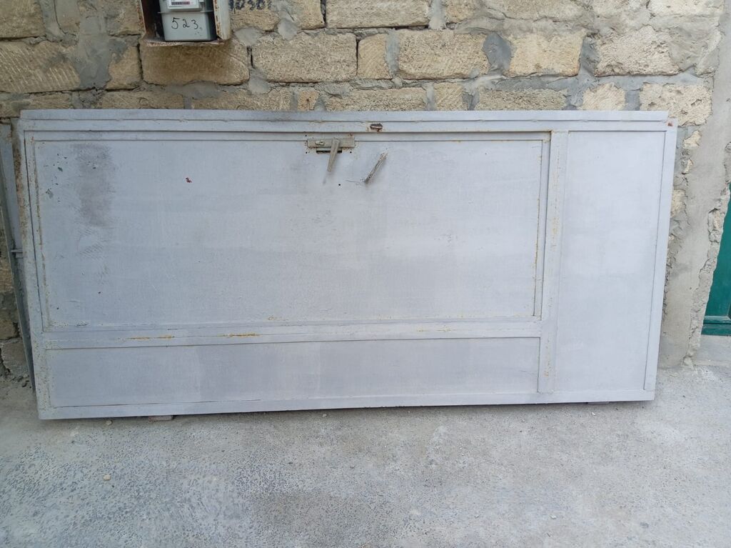 Metall darvaza (2 ədəd panel) - Material: qalın metal təbəqə və — Pəncərələr, qapılar, balkonlar, Bakı (3)