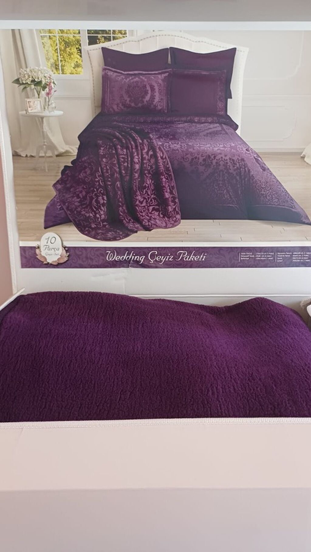 Belenay “Wedding Cehiz Paketi” Rəng: tünd bənövşəyi (şah zadəli — Döşəmə dəsti, Bakı