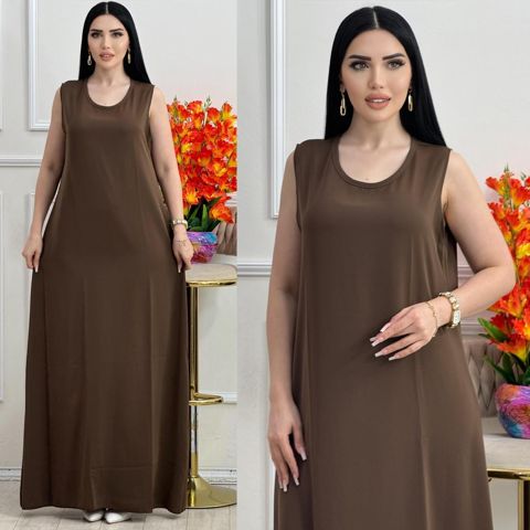 Gündəlik don, qəhvəyi, ipək, ölçü XL — Bakı