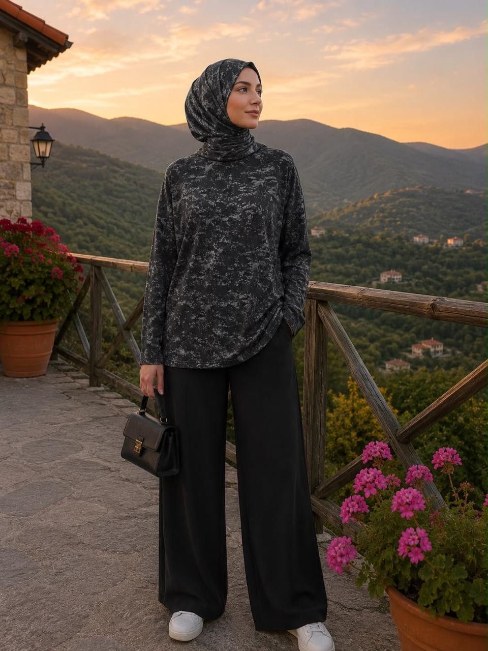 Tunika 5009, qara, parça, ölçü One size — Mallar, Bakı