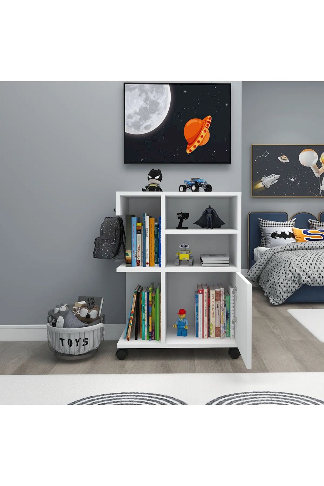 Stellaj Ev Plus 12115605, Ldsp, ağ, 81x60x35 sm — Mallar, Bakı (2)