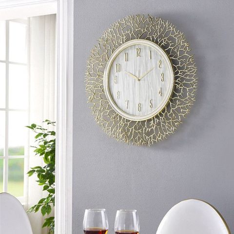 Divar saatı, qızılı, 18х18 sm — Bakı