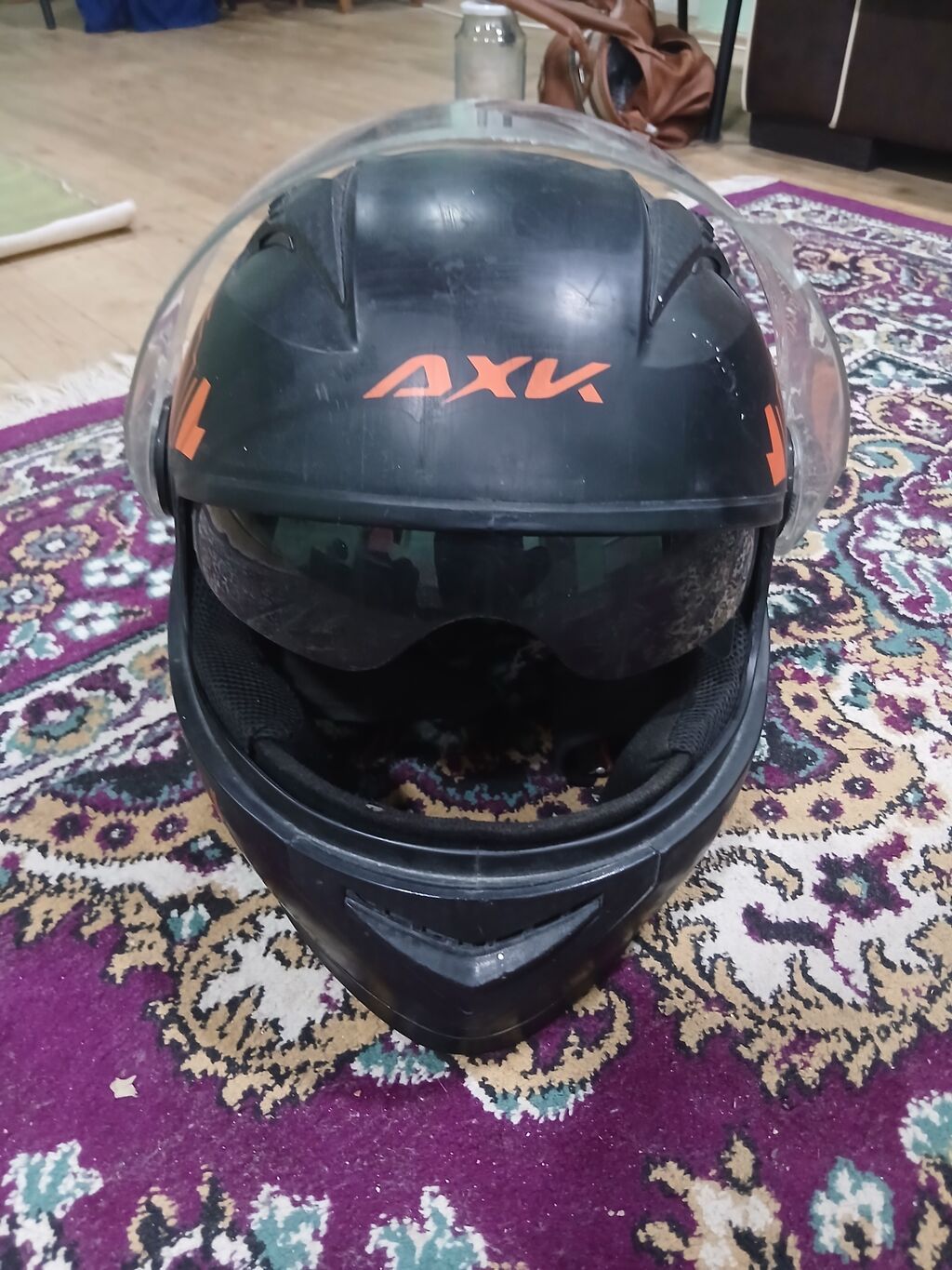AXX moto dəbilqə - Tam üzlü (full-face) dizayn - Qatlanan şəffaf ön — Motosiklet geyimi, Bakı