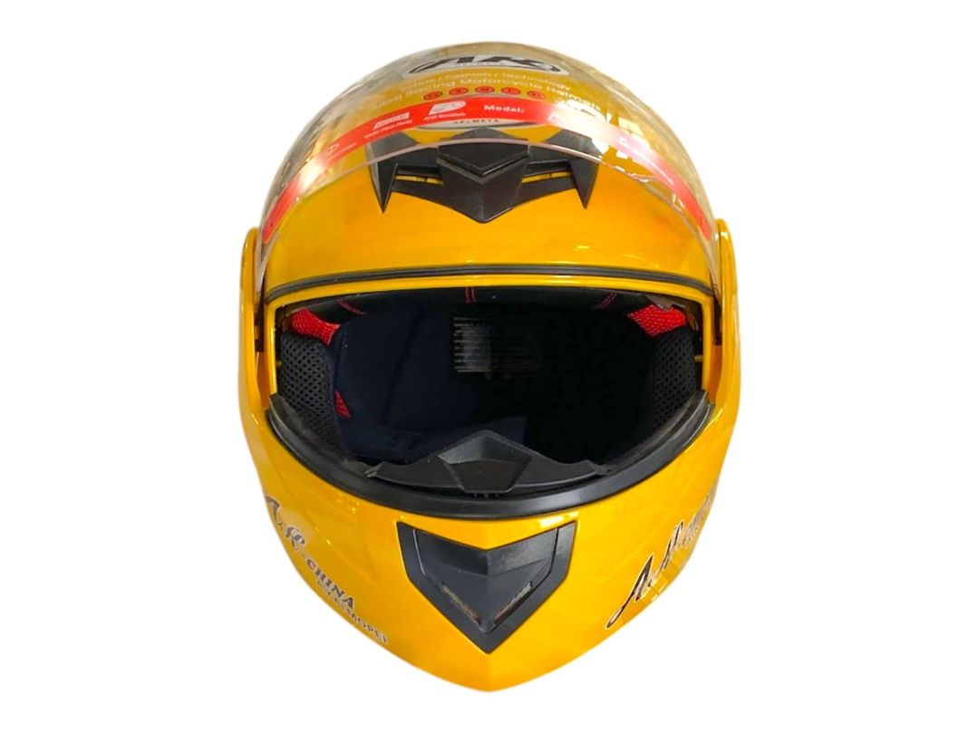 Motosikl dəbilqəsi AK Helmets AK-909, ölçü XL, sarı — Mallar, Bakı (3)