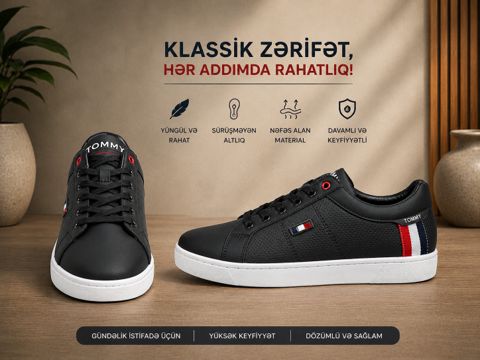 Kişilər üçün krosovkalar 13129686, eko dəri, qara, ölçü 42 — Bakı