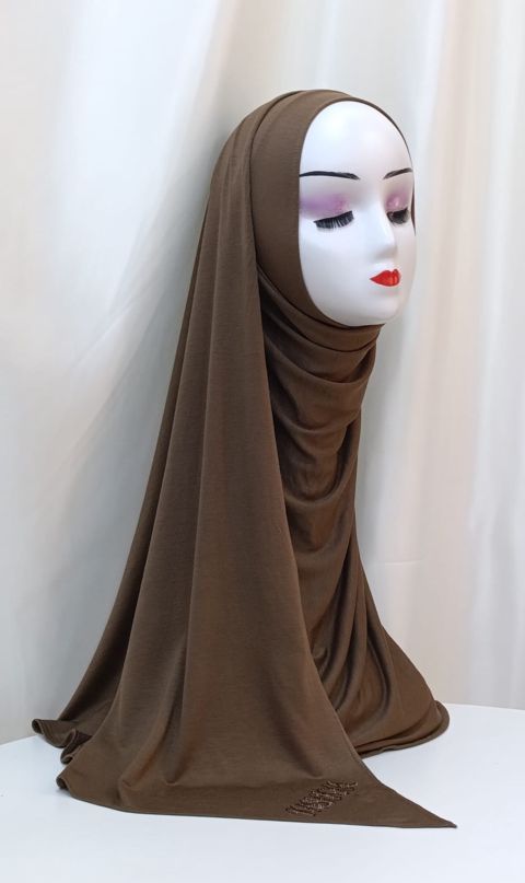 Хиджаб Kashkha, Хлопок, Коричневый, One size — Bakı