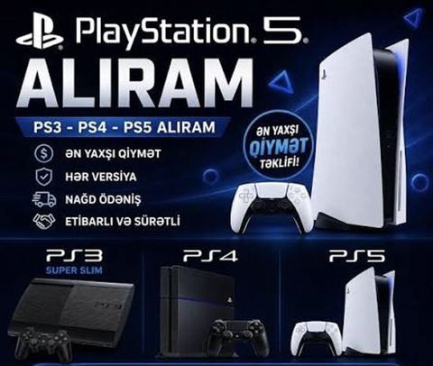 PlayStation konsollarının alışı 070-869-48-48 - PS3, PS4 və PS5 alışı — Qobu