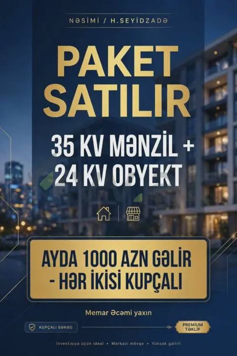 1 otaqlı mənzil Köhnə tikili Satılır, 3-cü mikrorayon, Nəsimi, Bakı — Məhərrəm — Пәтер