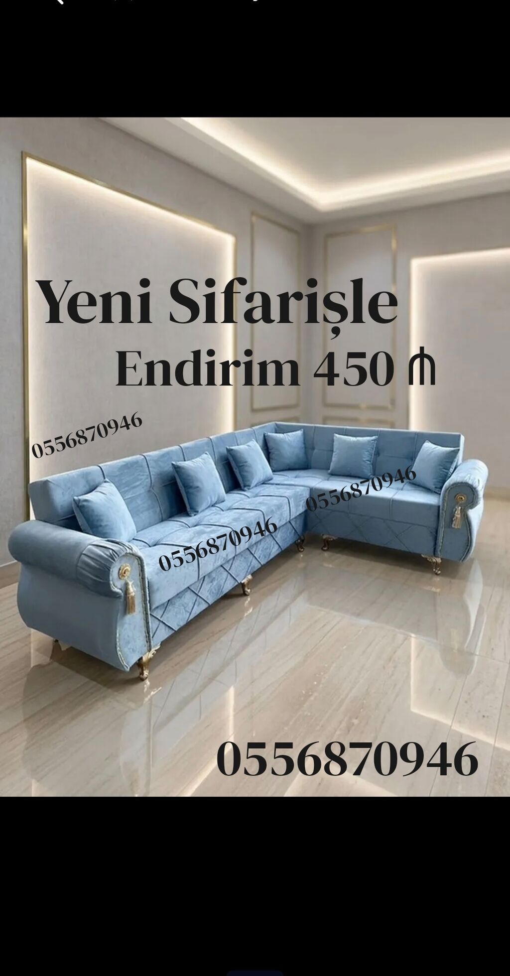 Künc divan, Yeni, Açılan, Bazalı, Parça, Pulsuz çatdırılma — Divanlər, Bakı (6)