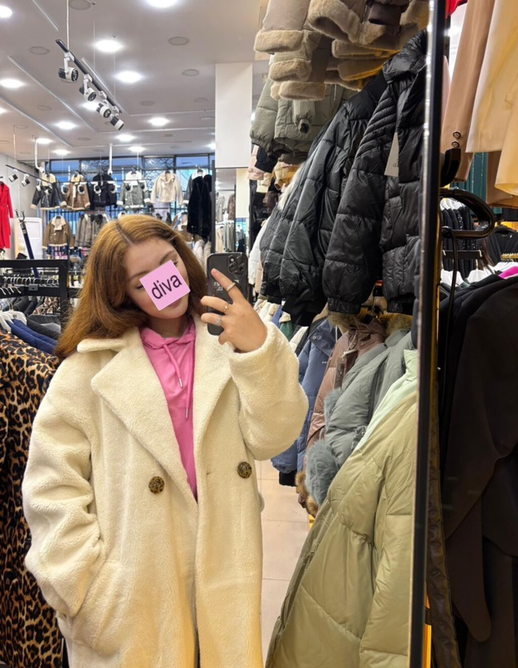 Qadın üçün uzun teddy palto - Rəng: krem/ivori - Model: oversize — Palto, Astara (2)