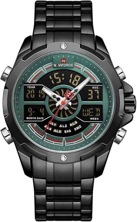 Qol saatı kişilər üçün Naviforce NF9170 Black/Green — Bakı
