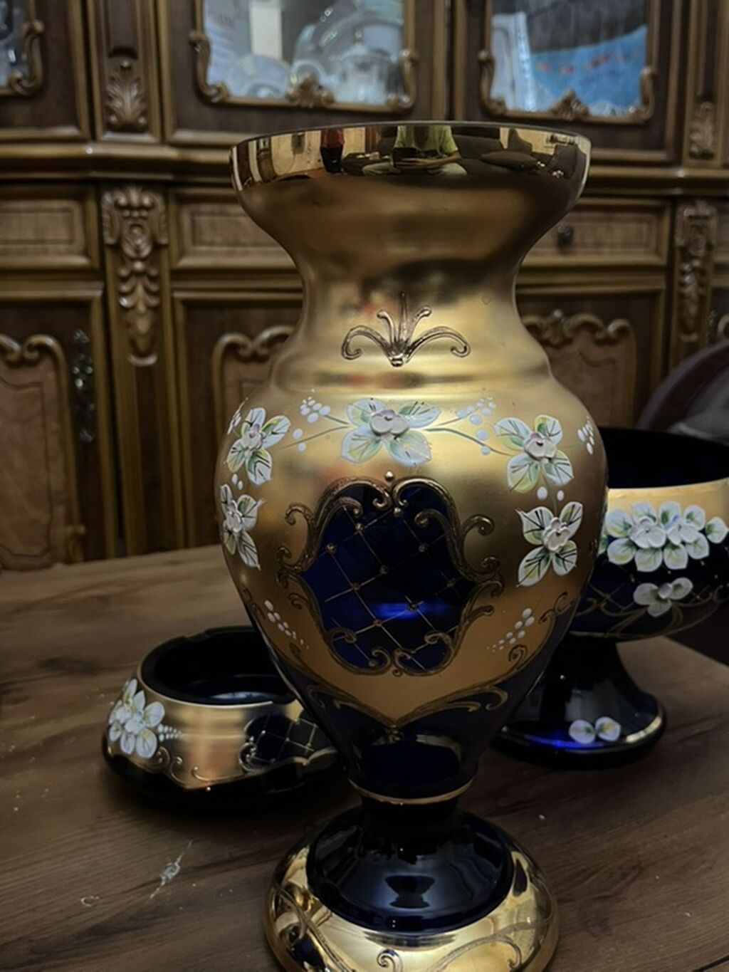 Vaza dəsti, Bogem şüşəsi — Vaazalar, kreslolar, süni çiçəklər, Bakı (5)
