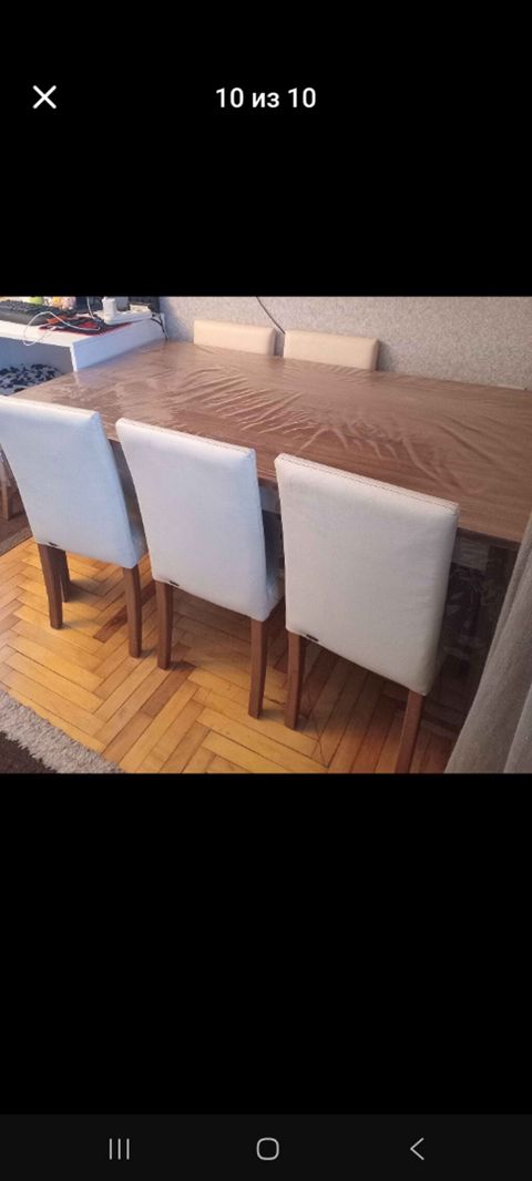 Qonaq otağı üçün, İşlənmiş, Açılmayan, Dördbucaq masa, 6 stul — Bakı
