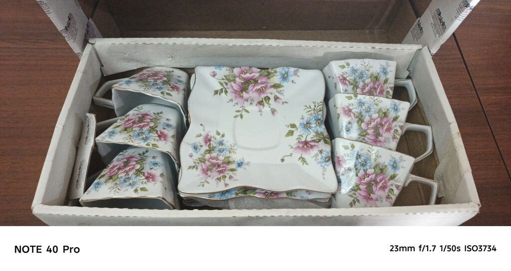 Çay dəsti, rəng - Ağ, Farfor, 6 nəfərlik, Almaniya — Süfrə qabı, Bakı