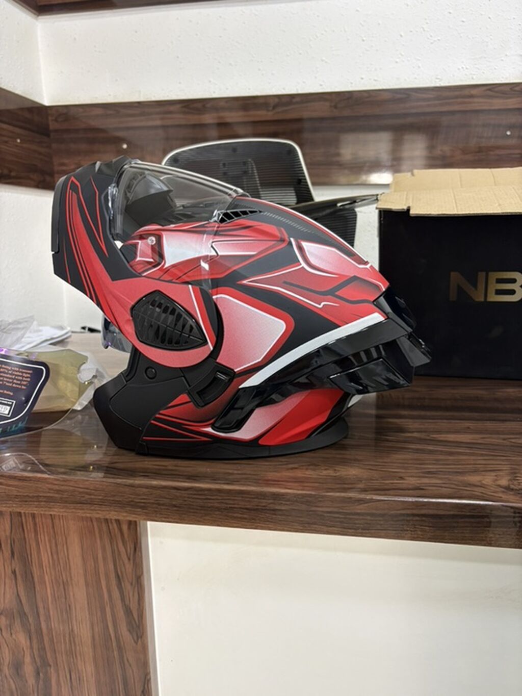 Moto kask – modul tipli (çənə hissəsi qaldırılan), inteqrasiya olunmuş — Motosiklet geyimi, Bakı (2)