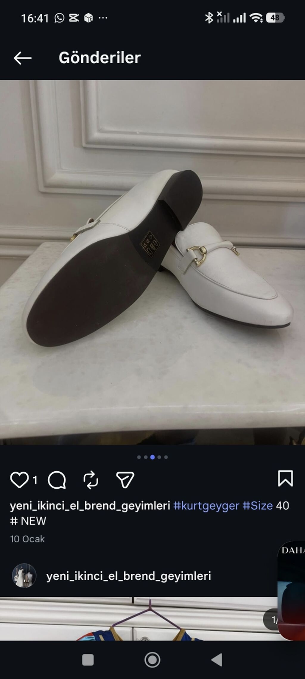 Kurt Geiger London qadın loaferləri - Rəng: ağ - Model: klassik — Mokasin, Bakı