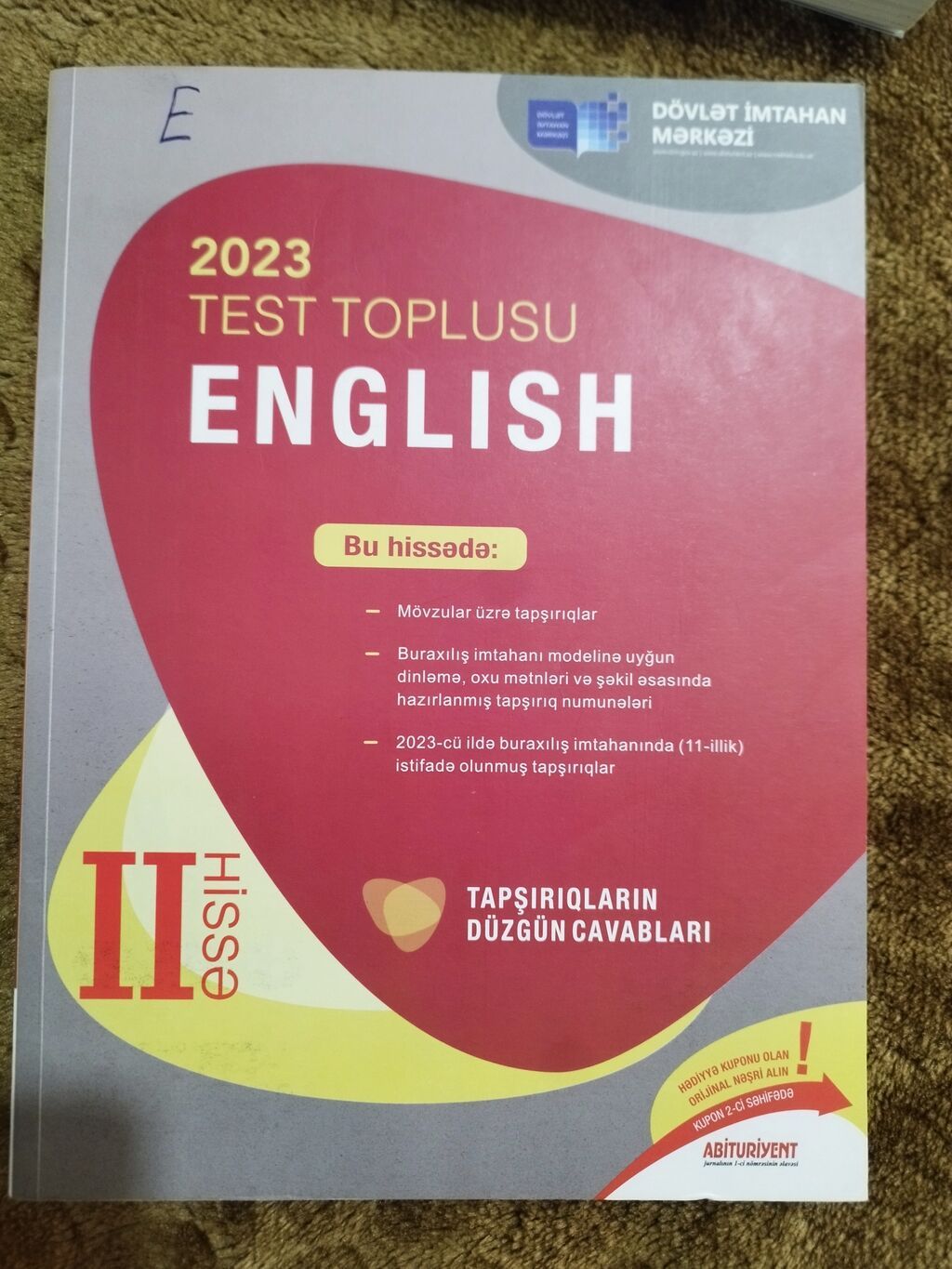 Azərbaycan dili Testlər 5-ci sinif, DİM, 1-ci hissə, 2023 il — Kitablar, Digah (7)