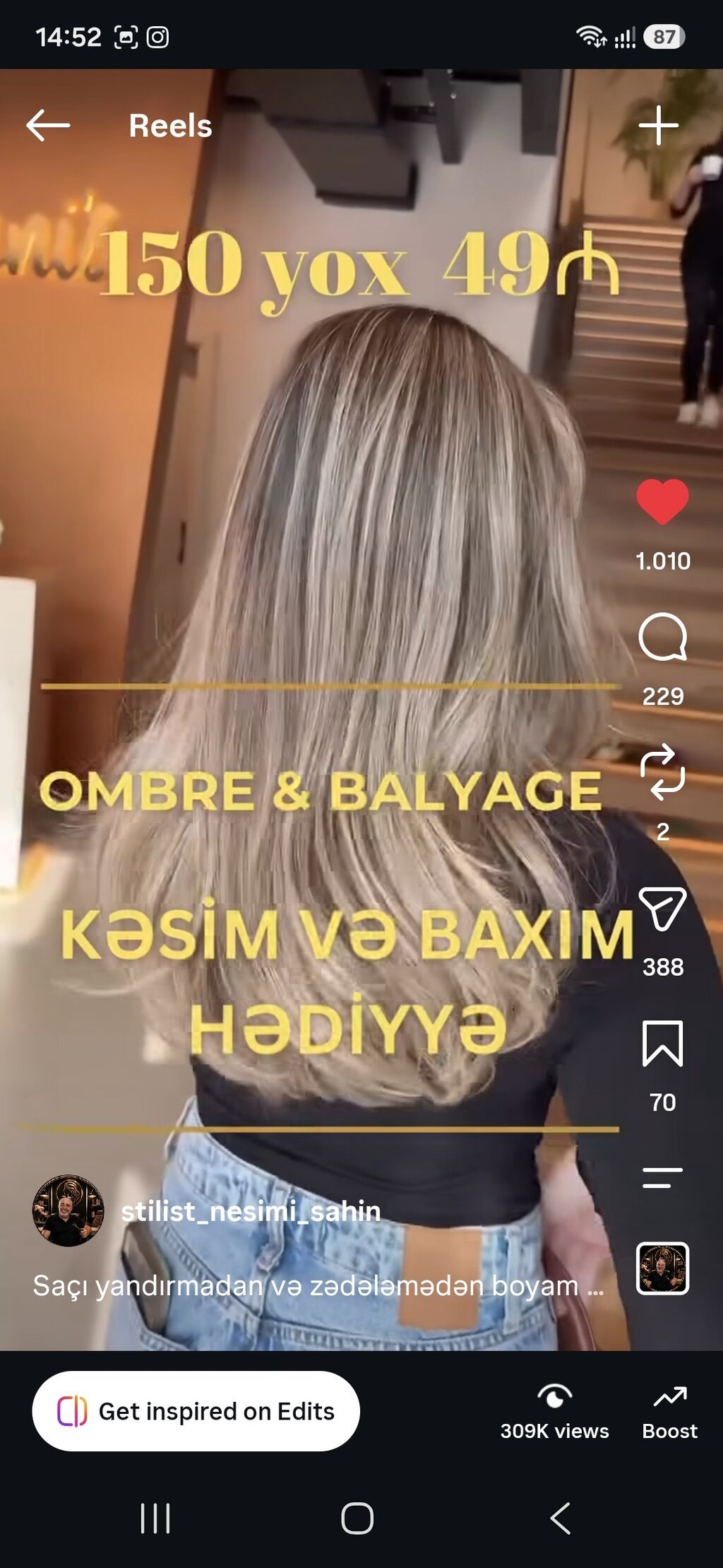 Qadın saç ustaları Ombre — Digər, Bakı (2)