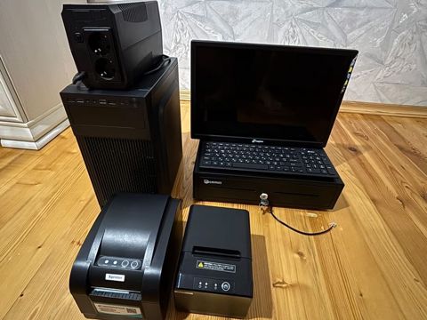 POS kassa sistemi – tam hazır həll Komplekt: - Masaüstü kompüter — Güzdək