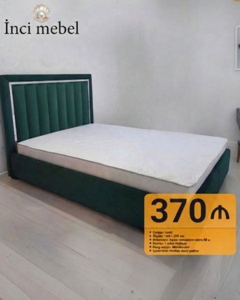 Yeni, İkinəfərlik çarpayı, Bazasız, Matras ilə, Siyirməli, Azərbaycan — Bakı