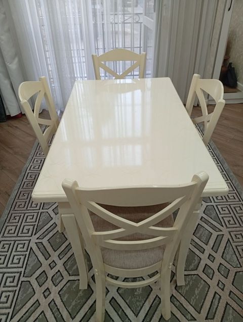 Mətbəx üçün, Yeni, Açılmayan, Dördbucaq masa, 4 stul — Bakı