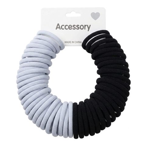 Saç rezini dəsti Accessorize, ağ/qara, parça, 40 əd — Bakı